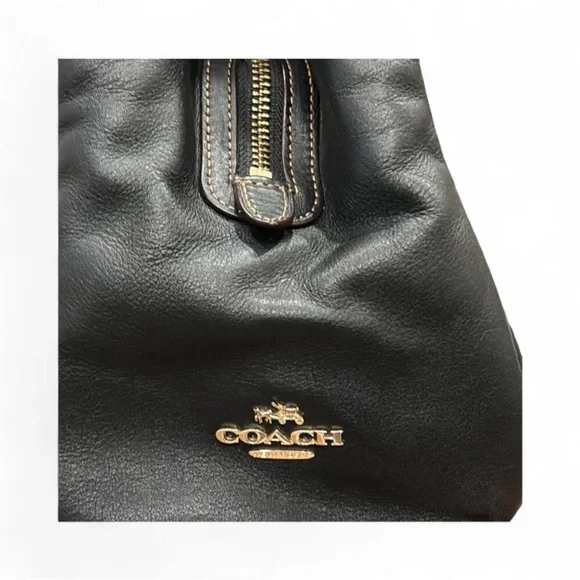 Coach Phoebe Black and Cream Shoulder Bag - Picture 4 of 13